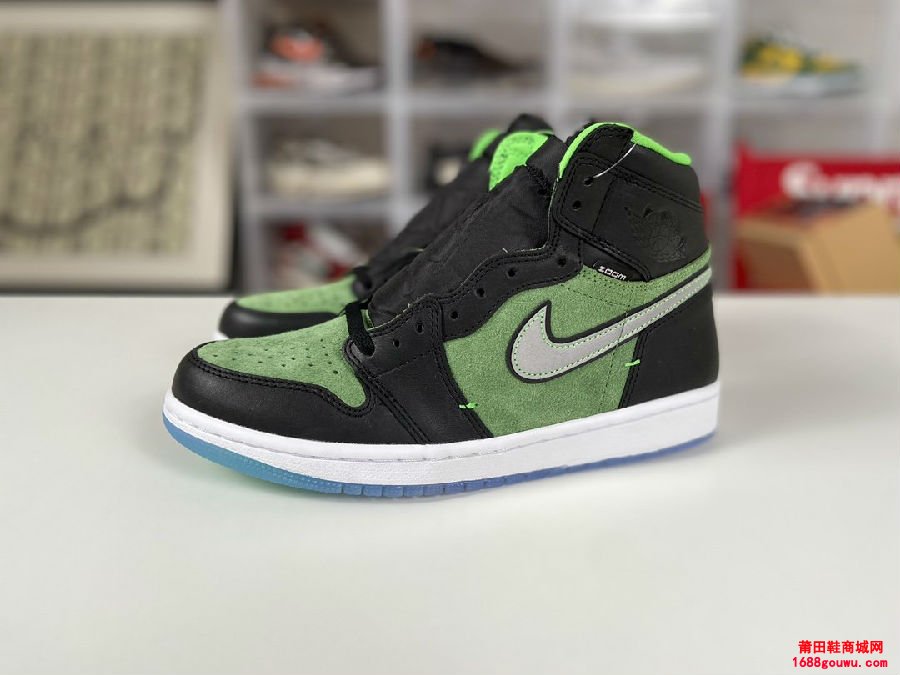 AJ1 zoom "Rage Green"黑