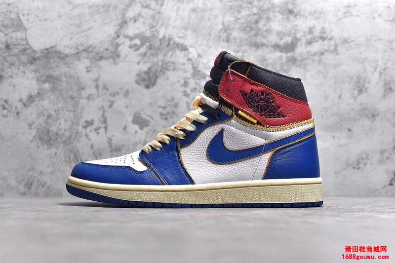 AJ1 拼接白蓝红 Union x Air