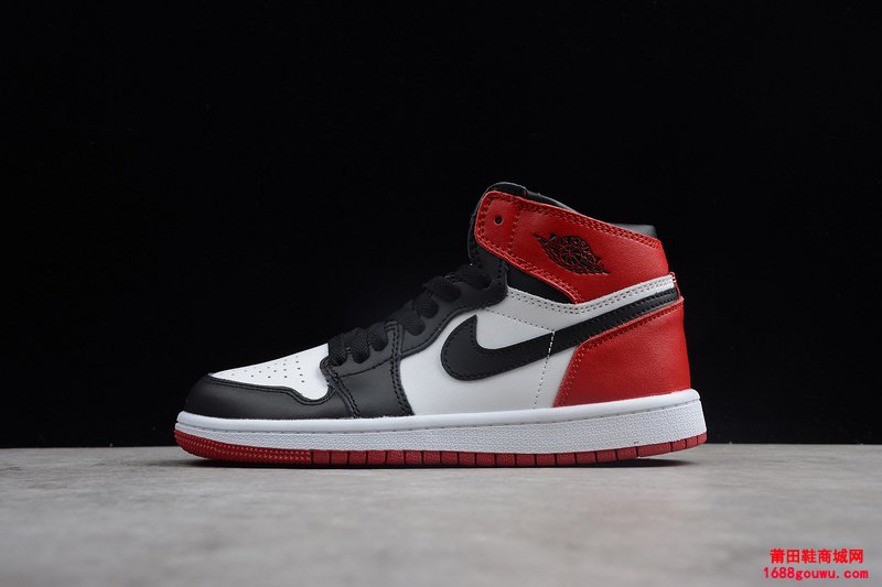 AJ1 黑白红555088-125 童鞋-品牌-尺码-款式图片