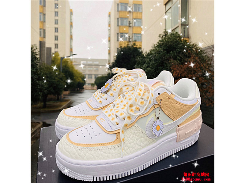 Nike Air Force 1 AF1小雏菊钻石拼接马卡龙冰淇淋空军一号