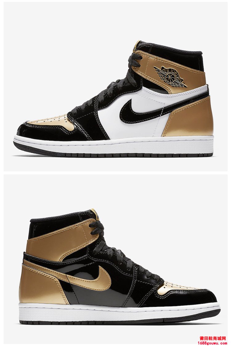 Air Jordan 1 Gold Toe AJ1 黑金脚